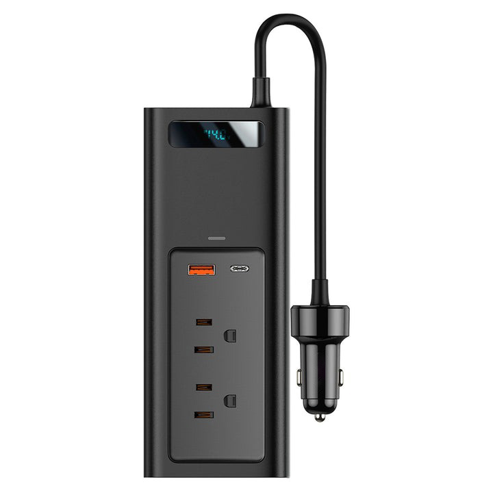 DriveVolt X150 In-Car Power Inverter (150W, 110V US Edition)</br>One Plug. Four Ports. Total On-the-Road Power.