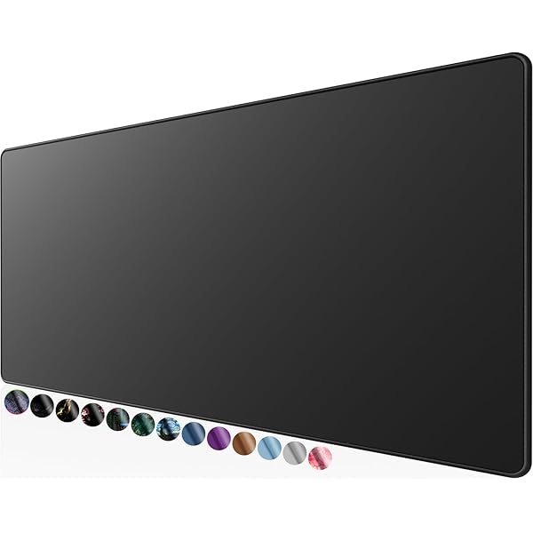 Large Gaming Mouse Pad with Superior Micro-Weave Cloth, Extended Desk Mousepad with Stitched Edges, Non-Slip Base, Water Resist Keyboard Pad for Gamer, Office & Home, 31.5 x 11.8 in, Black